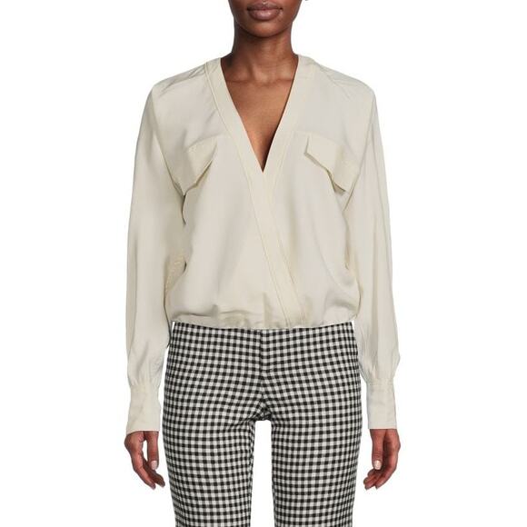 NWT Good American Plus Solid Bodysuit Off White Long Sleeve Women Size 4 XL - Picture 1 of 15